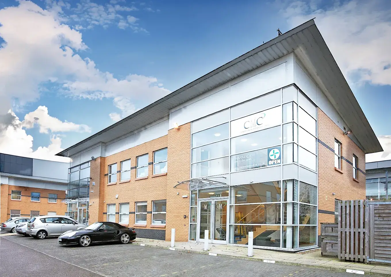 Elstree Private Urgent Care clinic exterior — Centennial Park, Borehamwood, WD6 3FG
